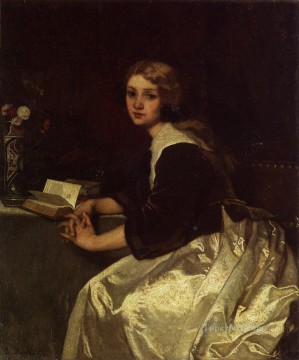 Alfred Stevens Painting - Reverie lady Belgian painter Alfred Stevens
